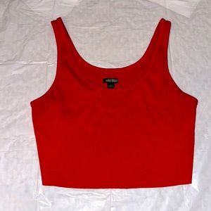 WILD FABLE RED TANK TOP/CROP TOP SIZE L